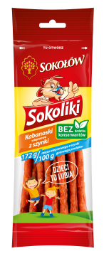 SOKOLIKI KABANOSKI WIEPRZOWE Z SZYNKI